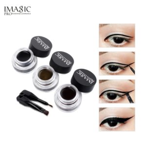 IMAGIC Eyeliner Waterproof Eyeliner Gel Makeup Cosmetic Gel Eye Liner With Brush 24 Hours Long-lasting  Eye Liner Kit