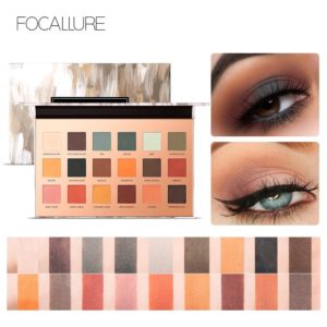 FOCALLURE 18Pcs Highly Pigmented Glitter Eye Shadow Flash Shimmer Eyeshadow with Matte Colors Easy to Wear Eye Daily Makeup