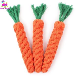 22cm Pet Supply High Quality Pet Dog Toy Carrot Shape Rope Puppy Chew Toys Teath Cleaning Outdoor Fun Training