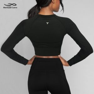 Yoga Top Padded T-shirt long sleeve Shirts Patchwork Gym Camouflage black Crop Tops Mesh Fitness Running Sport T-Shirts Women
