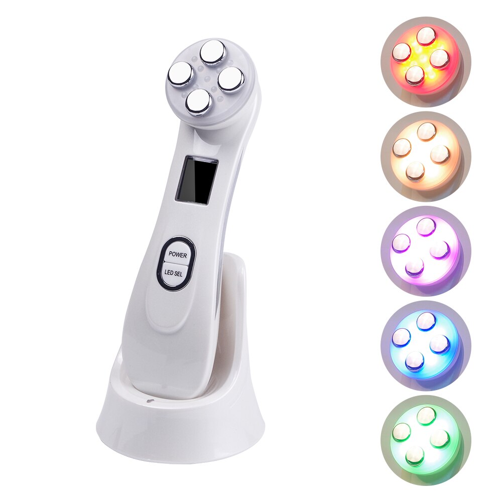 Face Skin EMS Mesotherapy Electroporation RF Radio Frequency Facial LED Photon Skin Care Device Face Lift Tighten Beauty Machine