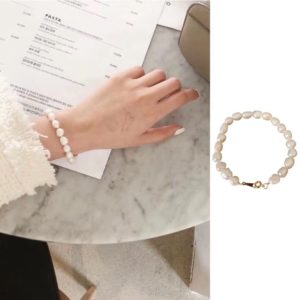 MENGJIQIAO New Jappan Elegant Handmade Freshwater Pearl Bracelet For Women Girls Fashion Charm Bracelets & Bangles Jewelry Gifts