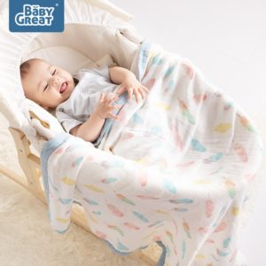 BabyGreat Baby Swaddler Blanket Four seasons universal Bamboo Cotton Receiving Blankets Kids Cover Bedding Newborn Blankets
