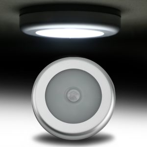 BORUiT PIR Motion Sensor 6 LED Under Cabinet Light Kitchen Bedroom Wireless Magnetic Closet Light Sensor Stair Light Night Lamp
