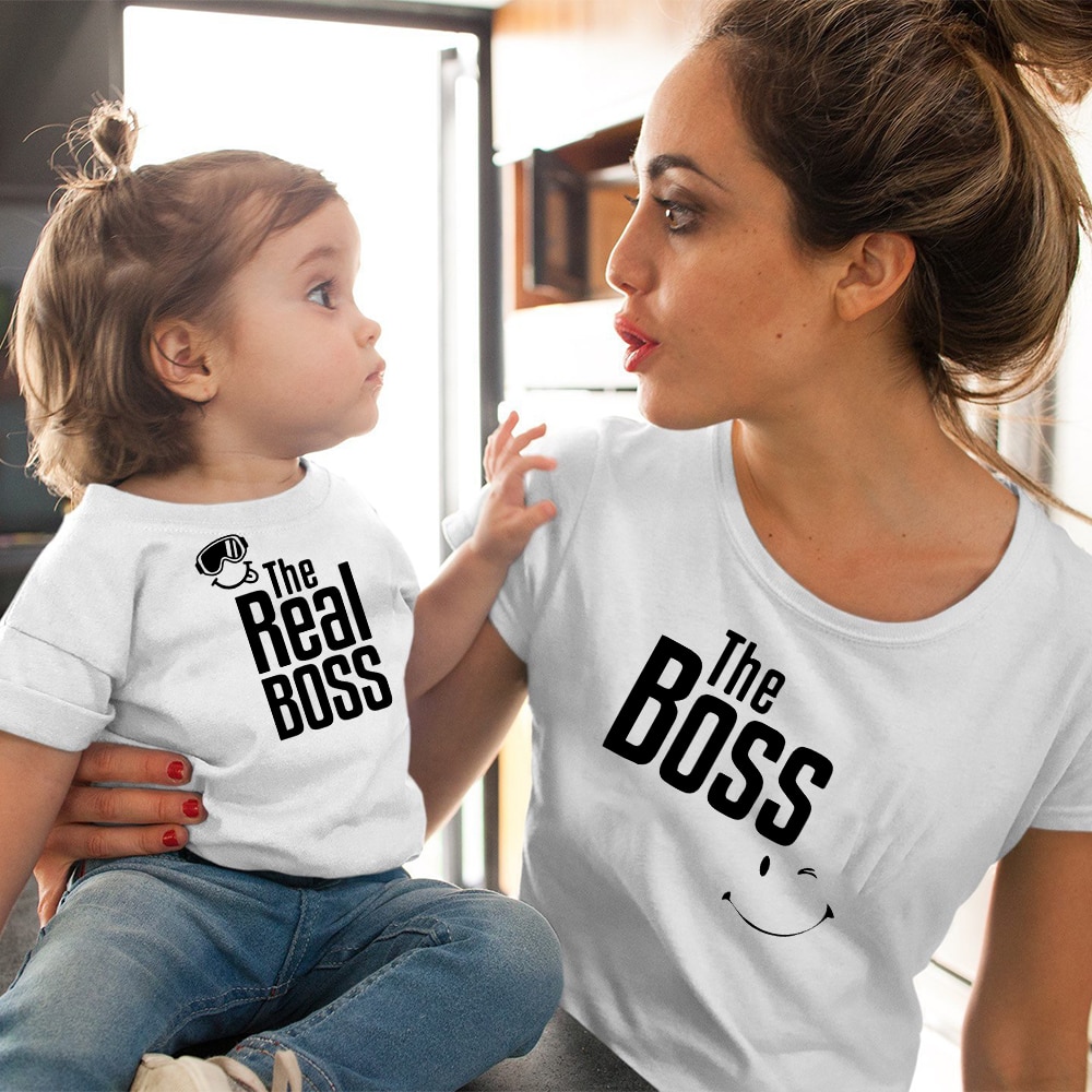 1pcsMommy and Me Shirts Mother and Daughter Shirts Mom and Daughter Shirts Mommy and Daughter Matching Outfits Boss Me Shirt