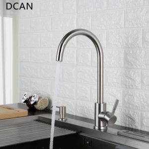 DCAN Tap  Kitchen Faucet 360 Degree Swivel Stainless Steel Kitchen Sink Faucet Single Handle Hot and Cold Mixer Sink Faucet