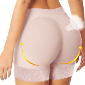 NINGMI Women Big Ass Butt Lifter Booty Hip Enhancer Body Shaper Padded Panty Waist Trainer Short Lace Shapewear Control Panties