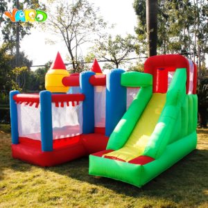 YARD Inflatable House Trampoline Bounce Castle  with Slide Home Use Park Inflatable Bouncer For Children Outdoors Games