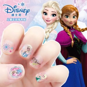 girls Frozen elsa and Anna Makeup Toys Nail Stickers Disney snow White Princess Sophia Mickey Minnie kids earrings sticker toys