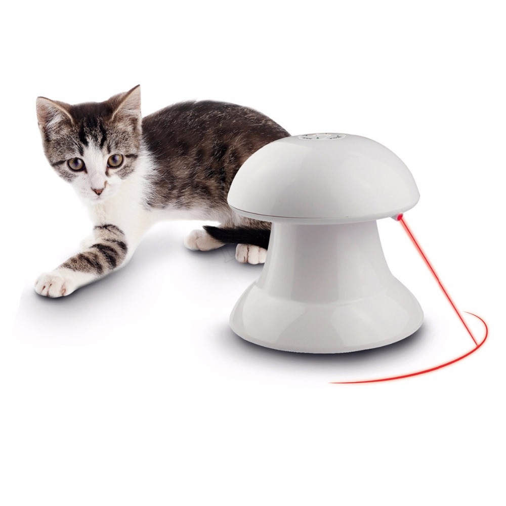 360 Degree Automatic Interactive Dart LED Cat Laser Toy Light Exercise Teaser Exercise Pet Rotating Cat Laser Toys For Cats Toy