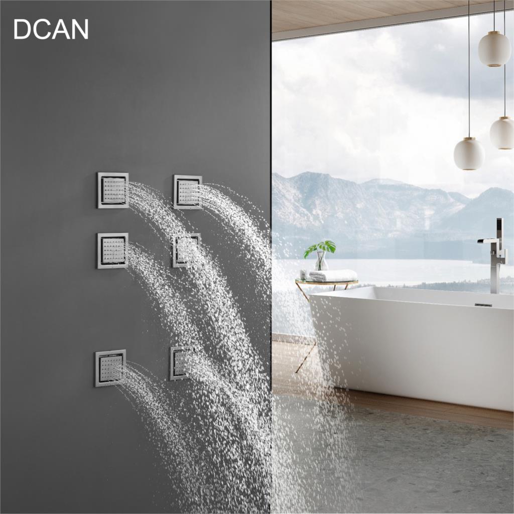 DCAN 4 inch Shower Head Body Shower Nozzle Side Spray Massage Rotatable Jet Large Side Spray Universal Bathroom Accessories