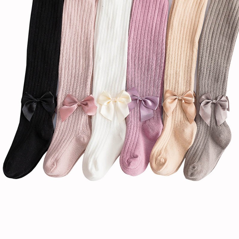 1-5Y Spring/Autumn Children Tights Cotton Baby Girl Pantyhose Kid Knitted Collant Tights Soft Infant Clothing Warm Lovely Pants