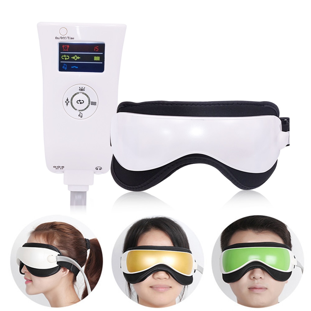 Beurha Dropshipping Eye Massager Music Magnetic Air Pressure Infrared Heating Massage Glasses Electric DC Eyes Care Device