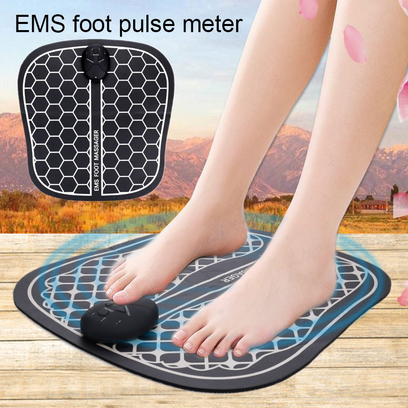 Electric EMS Foot Massager ABS Physiotherapy Revitalizing Pedicure Tens Foot Vibrator Wireless Feet Muscle Stimulator Unisex