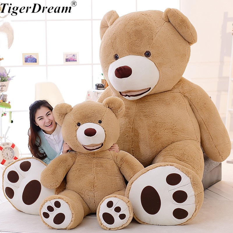100cm Soft PP Cotton Stuffed American Giant Bear Toy Big Animals Bears For Valentine’s Day Gift Animal Teddy Bear 3 Colors