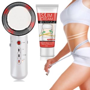 3 in 1 EMS Body Massager Ultrasonic Cavitation Slimming Machine With Fat Burn Slim Cream Gel Cavitation Anti Cellulite Set