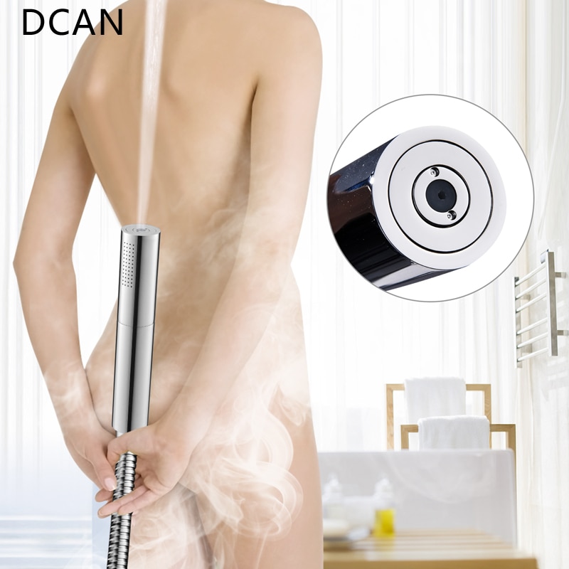 DCAN Switch with Hand Shower Nozzle Brass Pressure Rain & Pulse Spray Gun Round Detachable Washable Shower Head Without Drilling