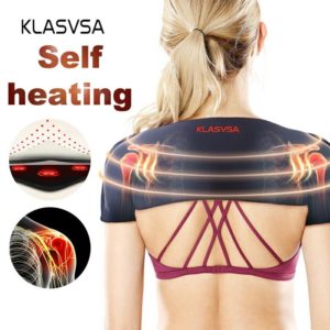 KLASVSA 1piece Self-heating Tourmaline Shoulder Magnetic Therapy Support Brace Belt For The Back Posture Corrector Massager