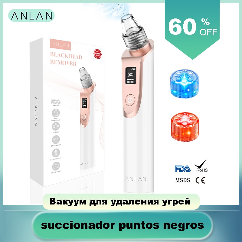 ANLAN Blackhead Remover Vacuum Pore Cleaner Acne Comedones Removal Black Head Remover Face Care Pimples Tools Comedone Extractor