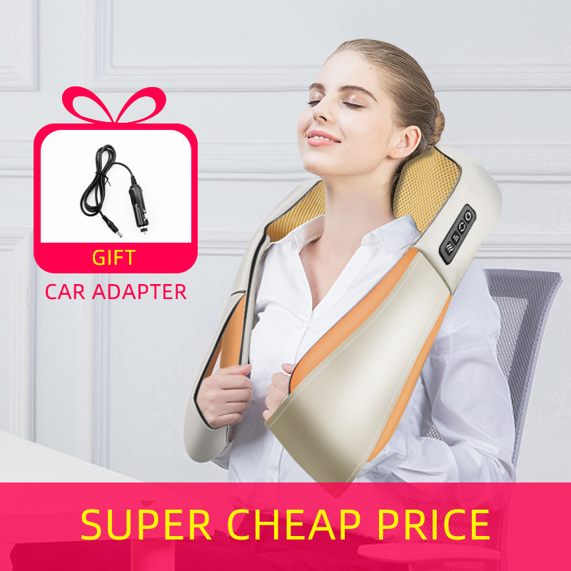 U Shape Electric Neck Roller Massager for Back Neck Shoulder Body Health Care Relaxation Infrared Heated Kneading Massage Pillow