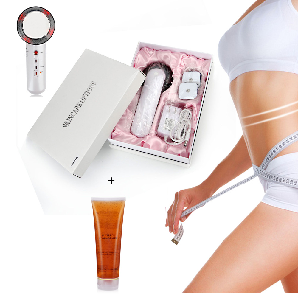 Ultrasound Cavitation Body Slimming Machine Weight Loss with Fat Burn Lipo Gel EMS Galvanic  Infrared Wave Therapy Leg Massager