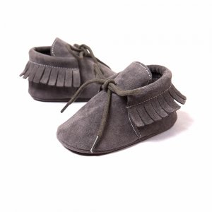 Baby Boy Girl Baby Moccasins Soft Moccs Shoes Fringe Soft Soled Non-slip Footwear Crib Shoes