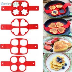 Nonstick Cooking Tool Egg Ring Maker Egg Silicone Mold Pancake Cheese Egg Cooker Pan Flip Kitchen Baking Accessories