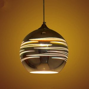 LuKLoy LED Pendant Lights Mirror Glass Ball Planet Sitellite Pendant Lamp for Loft Restaurant Bar Dining Room Kitchen Island