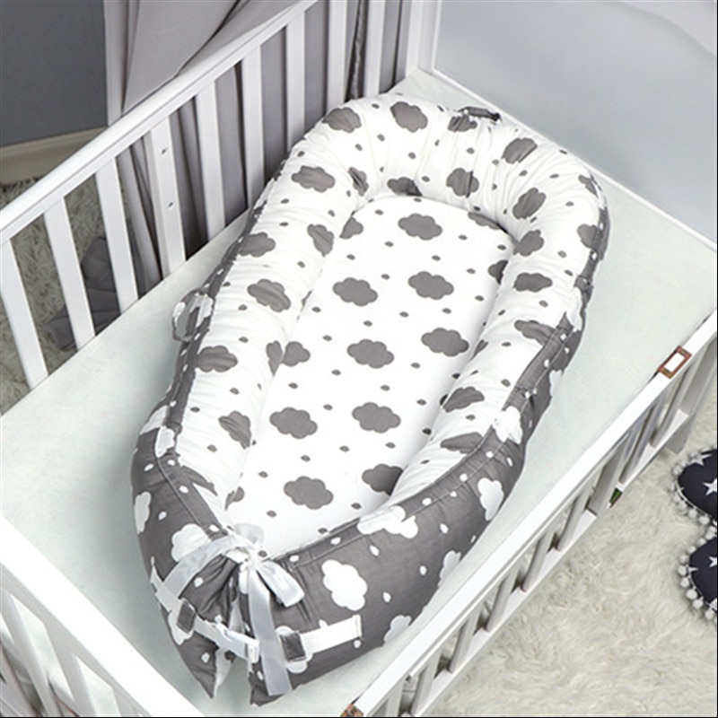 Washable Cotton Baby Nest Bed Newborn Nest Baby Crib For Kids Bebe Cradle Bassinet Bumper