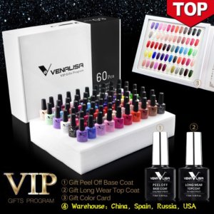 2020 new 60 fashion color Venalisa gel polish enamel vernish color gel polish for nail art design whole set nail gel learner kit