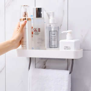 Bathroom Shelving Wall Storage Rack Organizer for Shower Holder Toilet Suction Cup Storage Rack Accessories