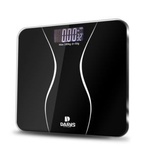 SDARISB Bathroom Scales Floor Body Smart Electric Digital Weight Health Balance Scale Toughened Glass LCD Display 180kg/50g