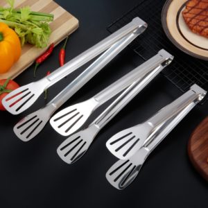 Stainless Steel Food Tongs Kitchen Tongs Utensil Cooking Tong Clip Clamp Accessories Salad Serving BBQ Tools