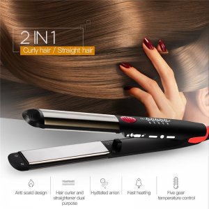 110-240V Ceramic Hair Straightening Iron Flat Iron LED Hair Tools Professional Curling Hair Straightener Curler Electric Irons