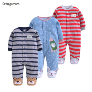Orangemom official Newborn baby boys spring baby Rompers girls romper Infant fleece Jumpsuit for kids new born baby clothes