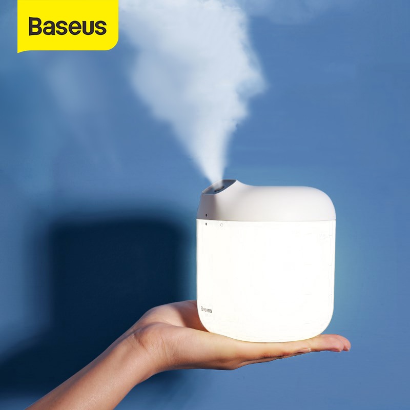 Baseus Humidifier Air Diffuser Difusor For Home Office 600 ml Large Capacity Air Humidifier Humidificador With LED Lamp