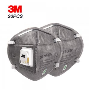 3M 9542V KN95 Particulate Respirator with Valve Actived Carbon Mask Protective Masks Safety Mask Anti-dust Fog Face Mouth Mask