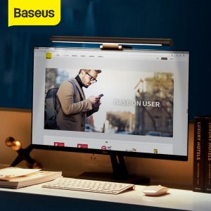 Baseus Led Desk Lamp Adjustable Reading Screen Hanging Light Computer Eye Protection Lamp USB Rechargeable Light for Office Home