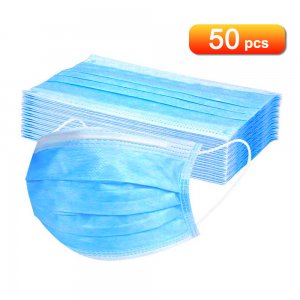 50pcs Disposable Mask Anti Dust Masks filter 3Layer Face Mask add Anti Splash Mask Protective Face Shield shipping in 24 hours