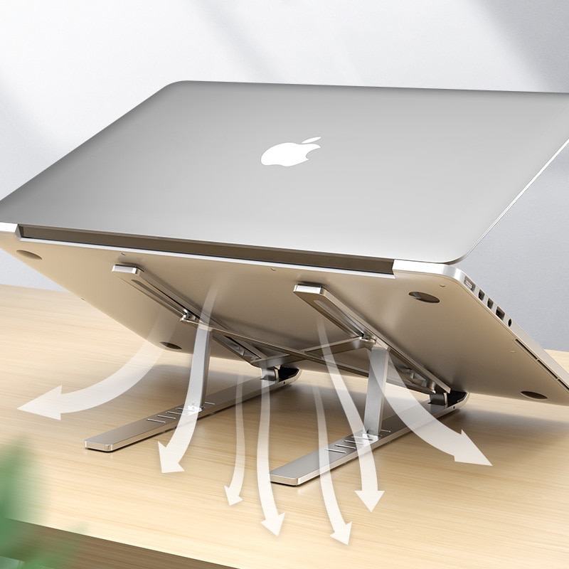 LINGCHEN Laptop Holder for MacBook Pro Notebook Foldable Aluminium Alloy Laptop Stand Bracket Laptop Holder for PC Notebook
