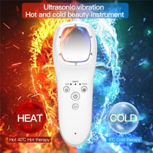 LED Beauty Machine Hot Cold Massage Therapy Facial Massage Face Lift 7 Colors LED Photon Skin Care Vibrate Acupuncture Apparatus