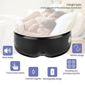 Wireless Rechargeable Eye Massager Magnets Acupoints Massage Vibrate Eye Care Fatigue Stress Relief Goggles Improve Eyesight S50